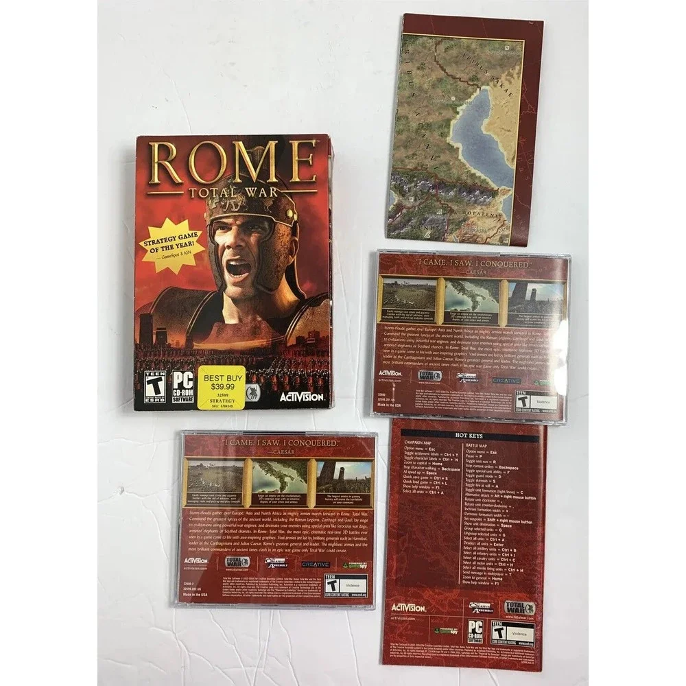 Rome: Total War, (PC 2004) Strategy Game, Activision Windows Software W/ Key